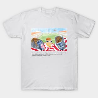 Rugby Playing Gorillas from The City Zoo T-Shirt